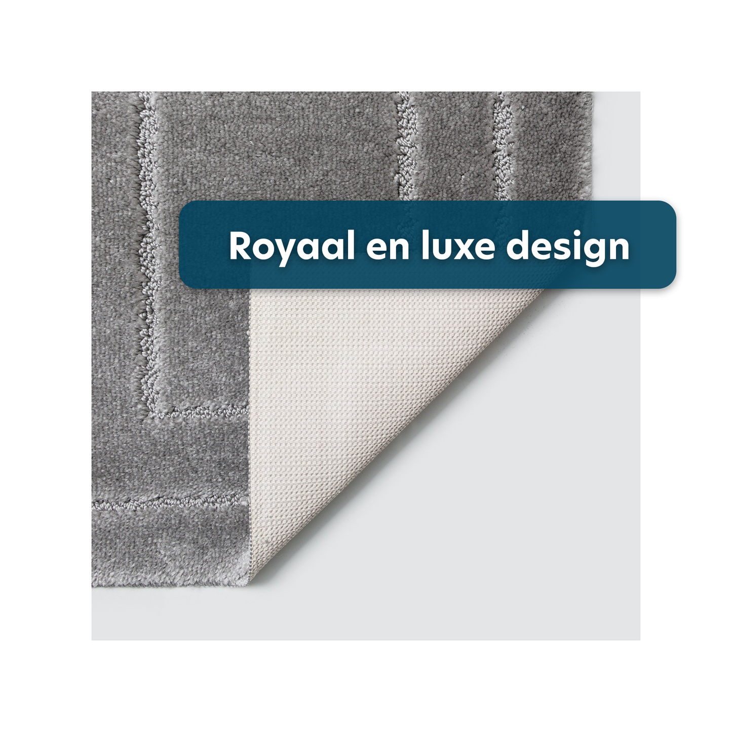 Antislip Badmat - Douche Mat - Absorberende Mat - Toilet Mat - Rechthoekige Antislip Mat - Luxe En Royale Badmat - Gemaakt Van Microvezel - Grijs - 50x80 cm