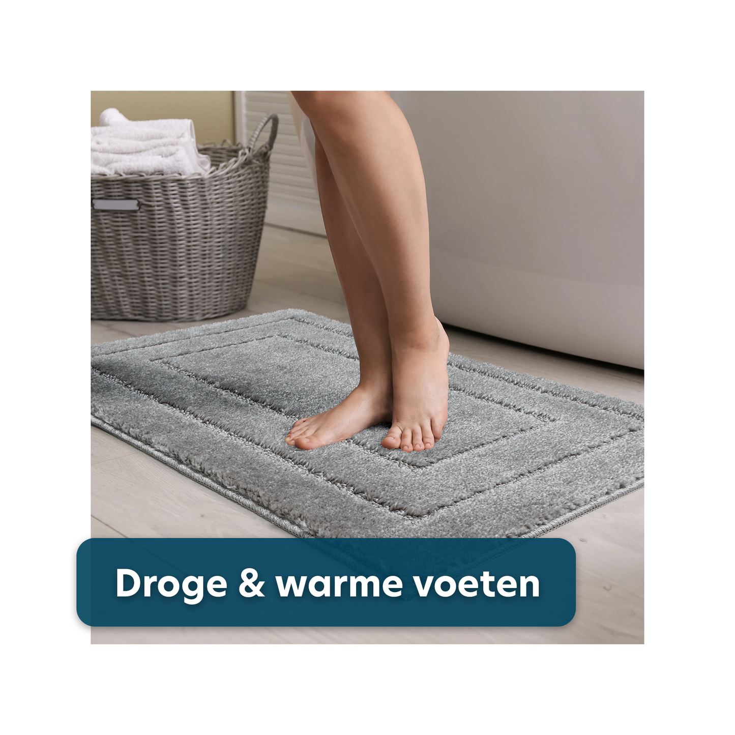 Antislip Badmat - Douche Mat - Absorberende Mat - Toilet Mat - Rechthoekige Antislip Mat - Luxe En Royale Badmat - Gemaakt Van Microvezel - Grijs - 50x80 cm