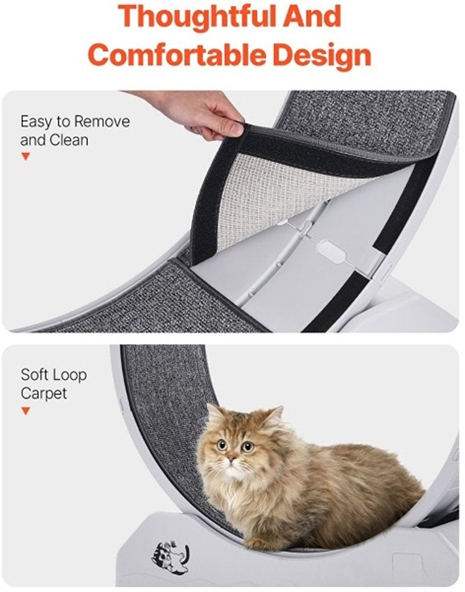 Kattenwiel XL - Loopband Voor Katten - Loopwiel Voor Huisdieren - 80x34x85cm - Duurzaam PP-Stof - Hometrainer Voor Huisdieren