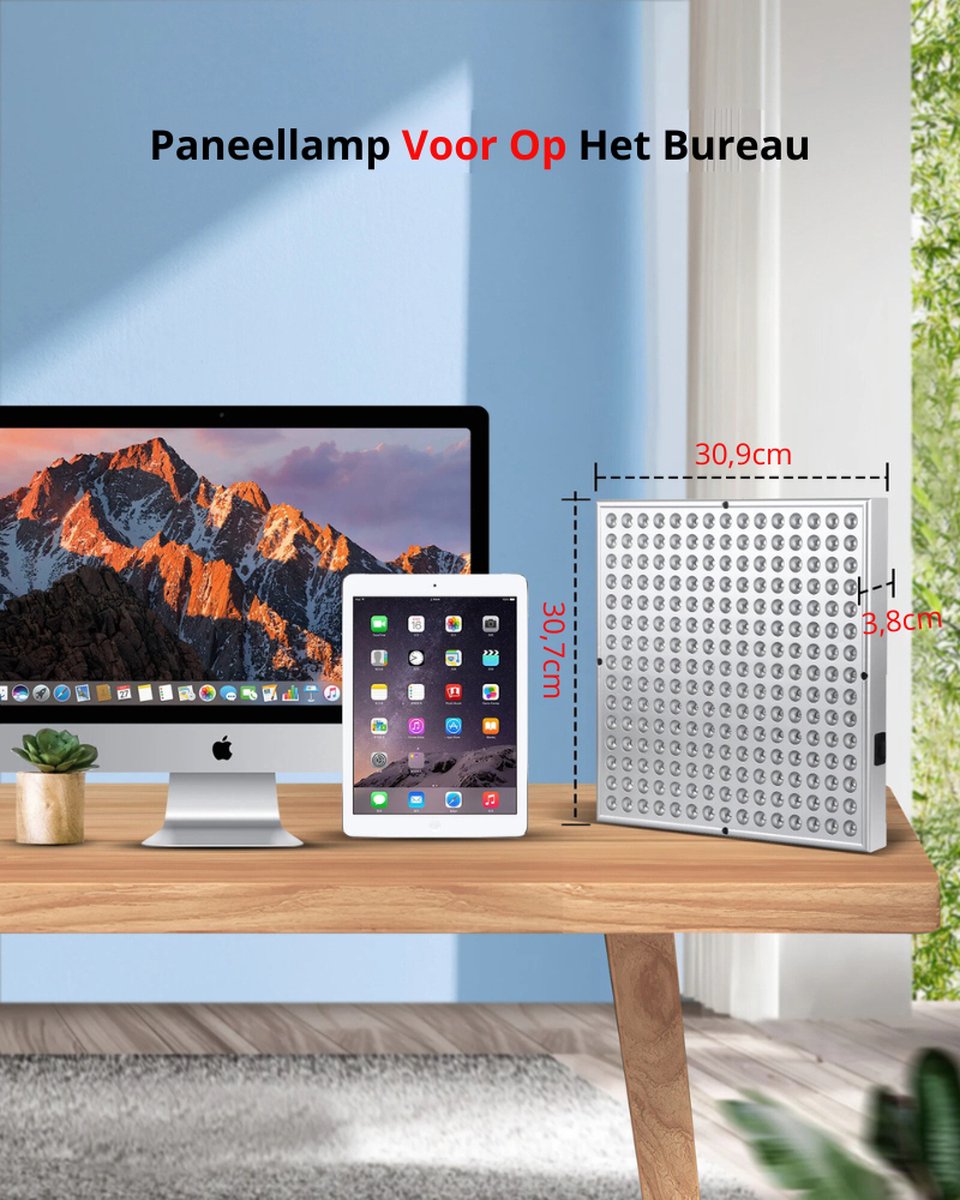 Rood Licht Infraroodpaneel - Infraroodlamp - Rood Lichttherapie - Infraroodtherapie - Pijnverlichting - Warmtelamp - Spieren en Gewrichten