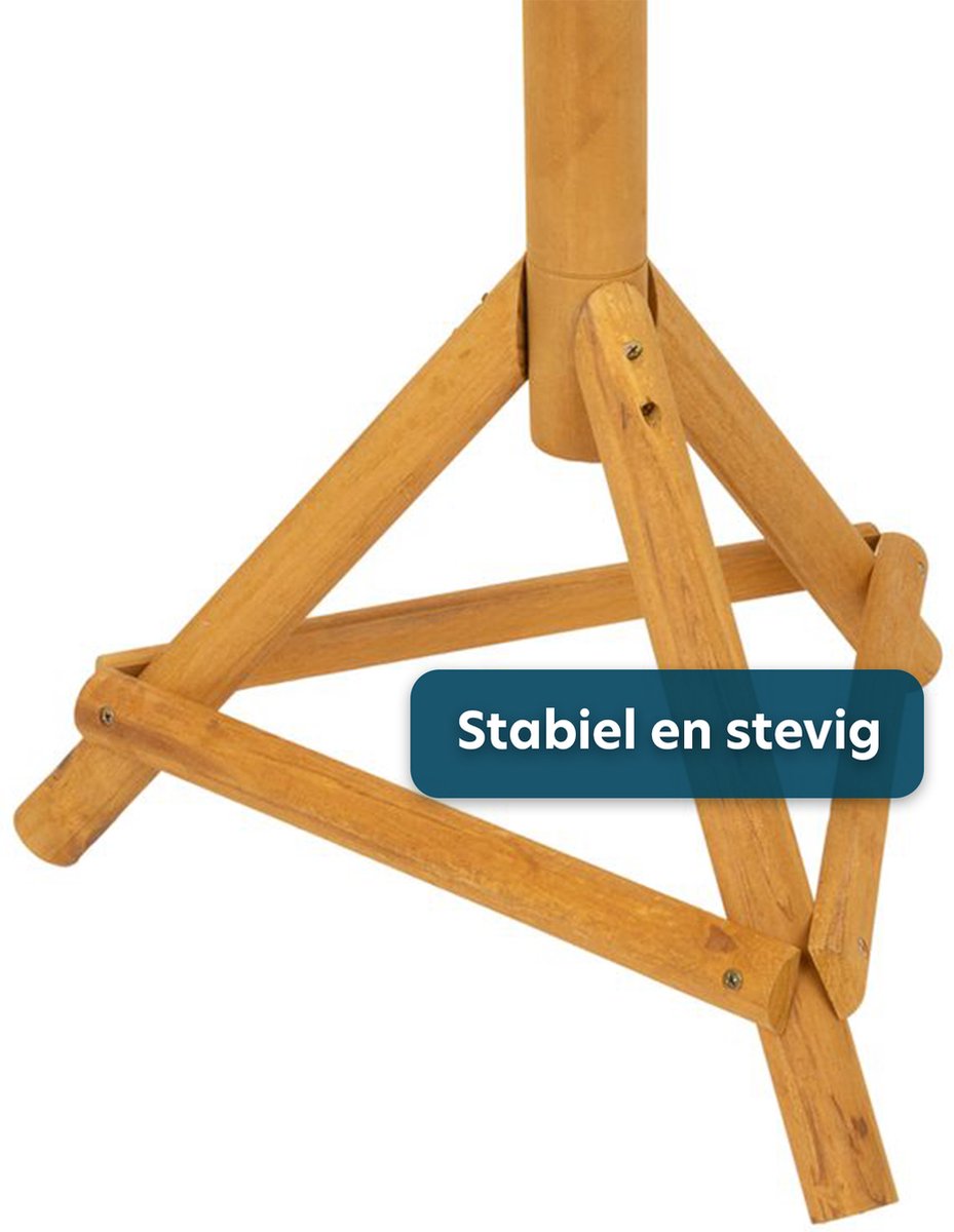 Vogelhuisje op Standaard - Vogelvoederhuis - Duurzaam Hout - FSC Gecertificeerd - 34x30x108 CM -