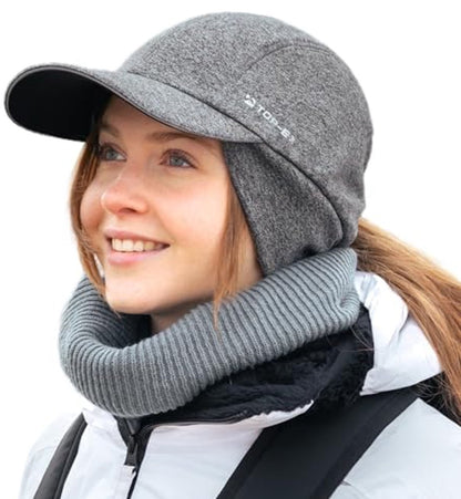 Waterdichte Wintermuts met Oorkleppen en Vlechtgat