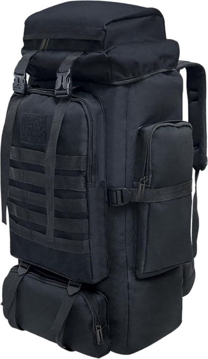 Trekrugzak - Backpack Licht Gewicht - Outdoor - Waterdichte Wandeldrugzak - Trekking Rugzak 80 Liter - Backpack voor Camperen, Klimmer, Skiën en Fietsen - Zwart