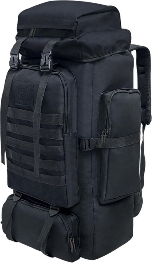 Trekrugzak - Backpack Licht Gewicht - Outdoor - Waterdichte Wandeldrugzak - Trekking Rugzak 80 Liter - Backpack voor Camperen, Klimmer, Skiën en Fietsen - Zwart