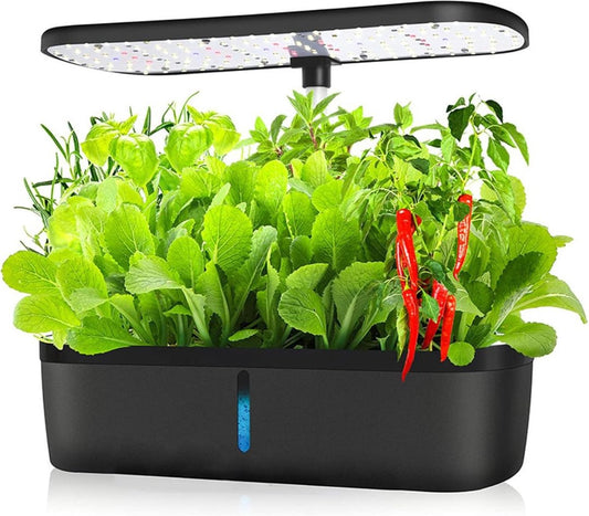 Hydrocultuur Systeem – Kweekset met LED-Belichting – Hydroponics – Indoor Garden – Kweeklamp - Hydroponic Systeem – 139 Groei Lichten - met Timer – Automatisch Pompsysteem – Bloemen/Fruit/Groentes - Zwart