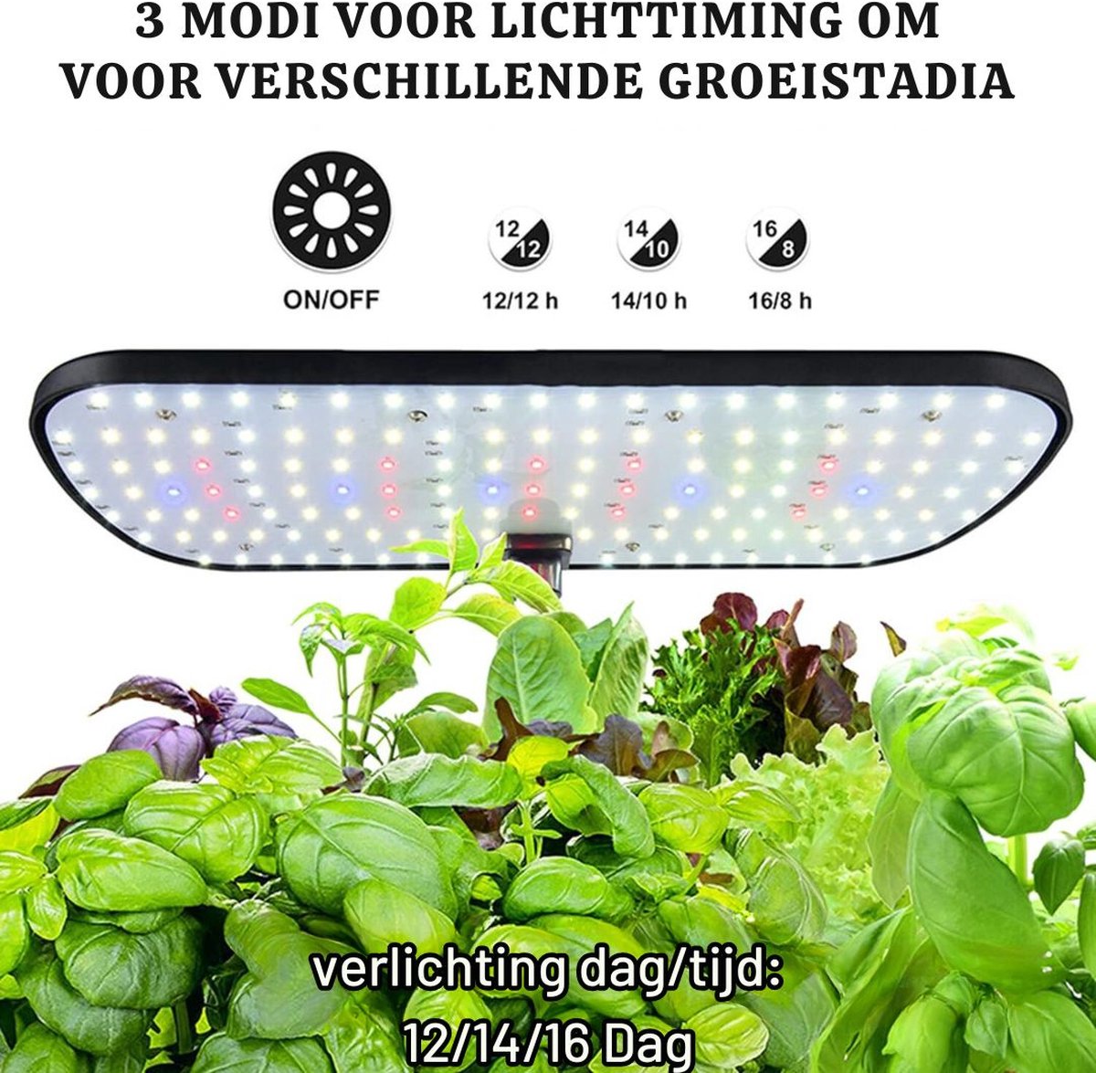 Hydrocultuur Systeem – Kweekset met LED-Belichting – Hydroponics – Indoor Garden – Kweeklamp - Hydroponic Systeem – 139 Groei Lichten - met Timer – Automatisch Pompsysteem – Bloemen/Fruit/Groentes - Zwart