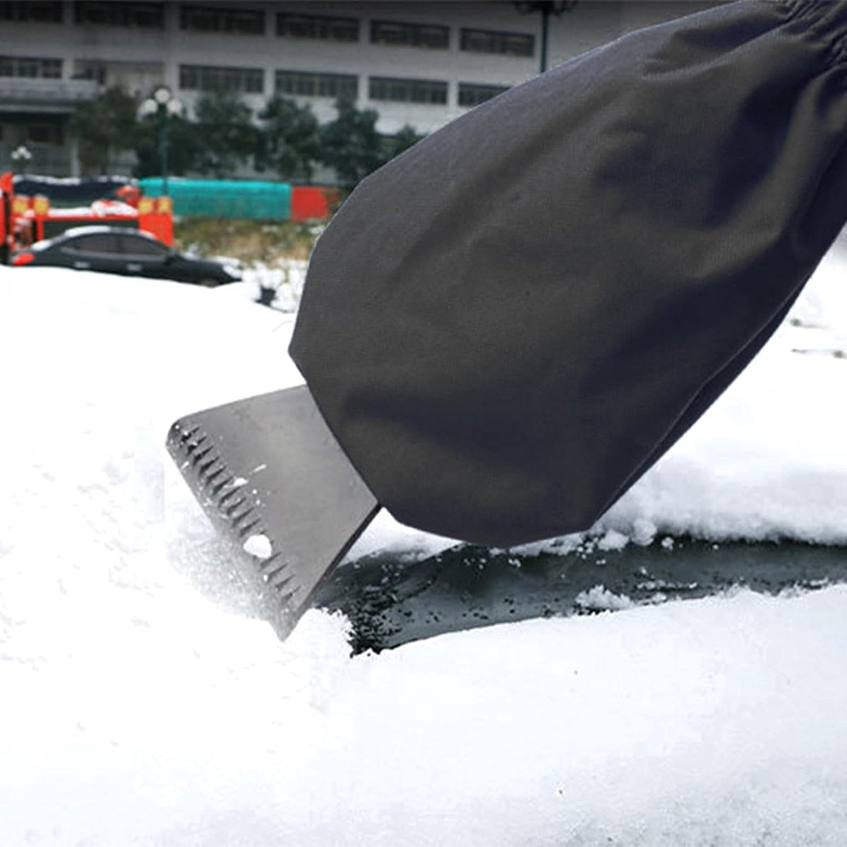 IJskrabber met handschoen 2 stuks