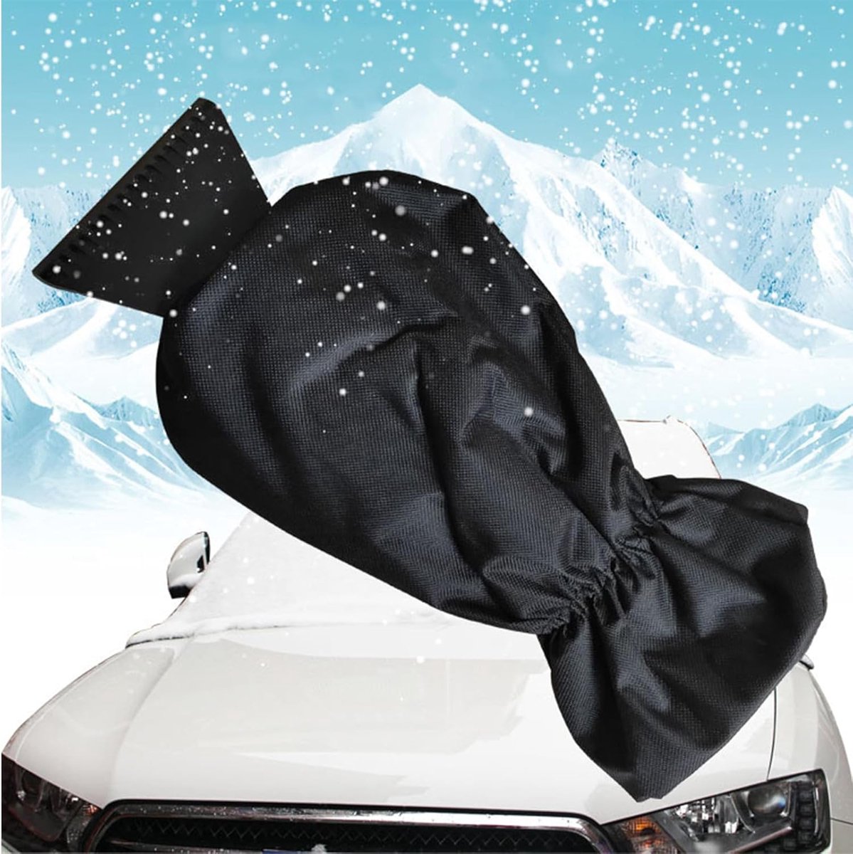 IJskrabber met handschoen 2 stuks