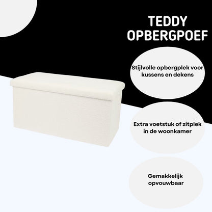 Opvouwbare Teddy Opbergpoef