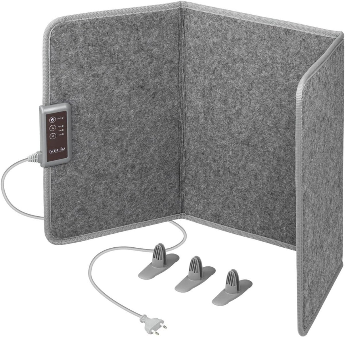 Infrarood Verwarmingspaneel - Bureau Verwarming – Verwarmingspaneel - Elektrische Kachel – Mobiele Infraroodverwamer – Heater – Kachel – 260W – Opvouwbaar - Grijs