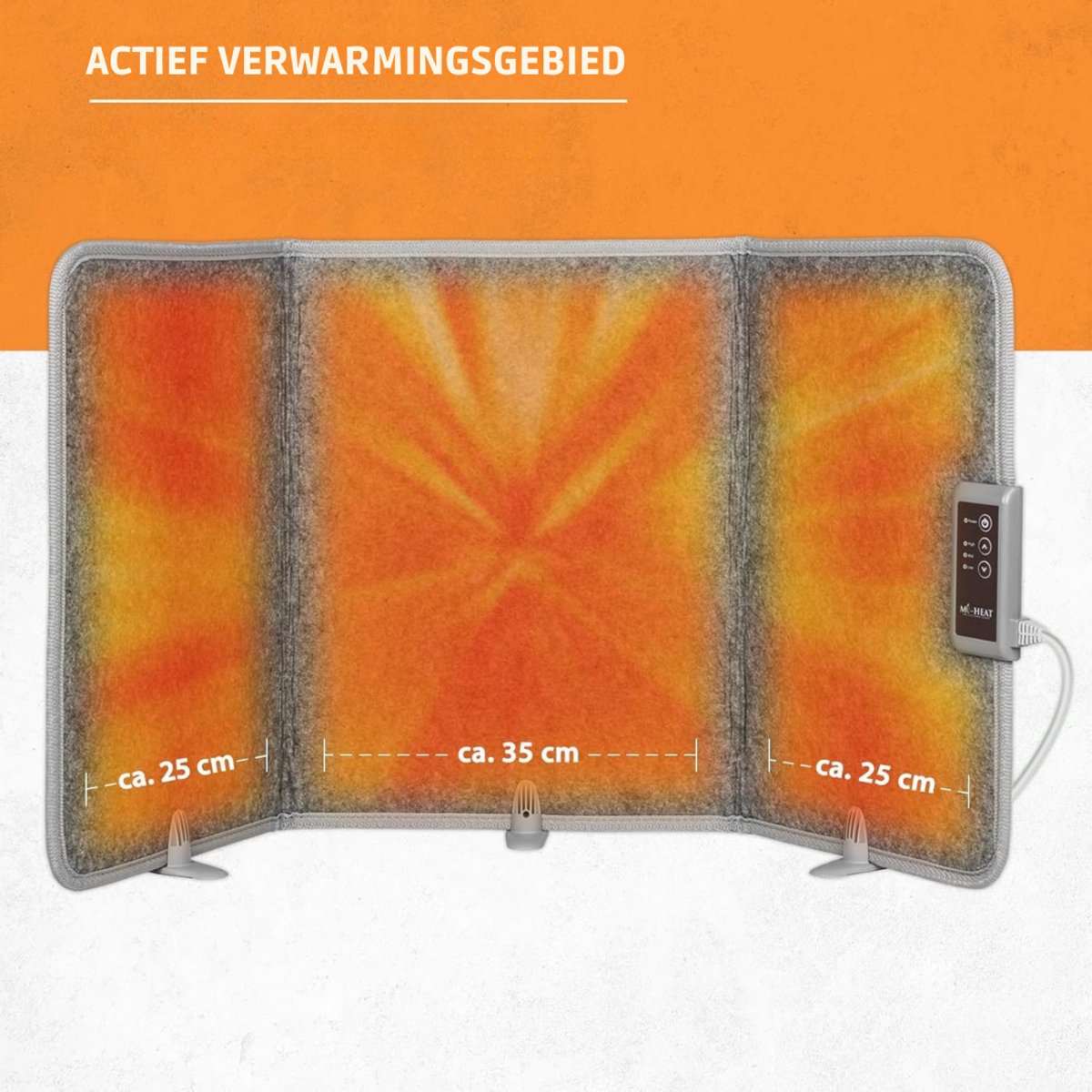 Infrarood Verwarmingspaneel - Bureau Verwarming – Verwarmingspaneel - Elektrische Kachel – Mobiele Infraroodverwamer – Heater – Kachel – 260W – Opvouwbaar - Grijs