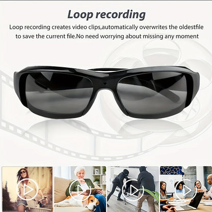 Slimme Draagbare Videobril - Met Camera, Geluid En Foto's - 1080P HD - 90 Minuten Batterijduur - Camerabril - Met 64GB Geheugenkaart - Unisex