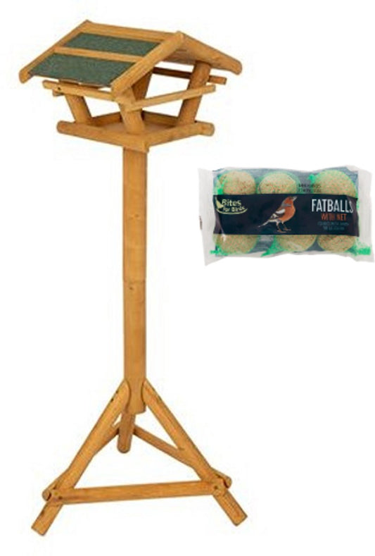Vogelhuisje op Standaard - Vogelvoederhuis - Duurzaam Hout - FSC Gecertificeerd - 34x30x108 CM -