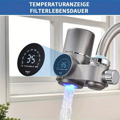 Waterfilter Kraan - Kraanfilter Systeem - Waterontharder - Waterzuiveringsapparaat Met Blauw UV Licht Sterilisatie - Met Temperatuurregeling - Verwijderd Chlorine En Zware Metalen