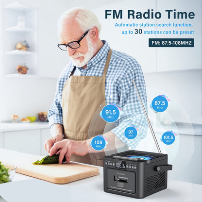 Draagbare CD-Cassette Speler