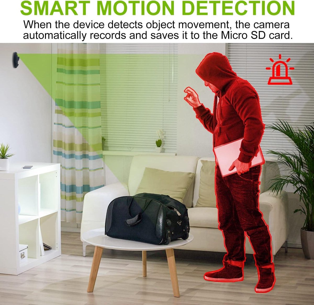 Kleine Verborgen Camera HD 1080P - Kleding Jas Haak - Nanny Cam Video Recorder - Met Bewegingsdetectie - Kleerhanger voor Thuis/Kantoor - Beveiliging